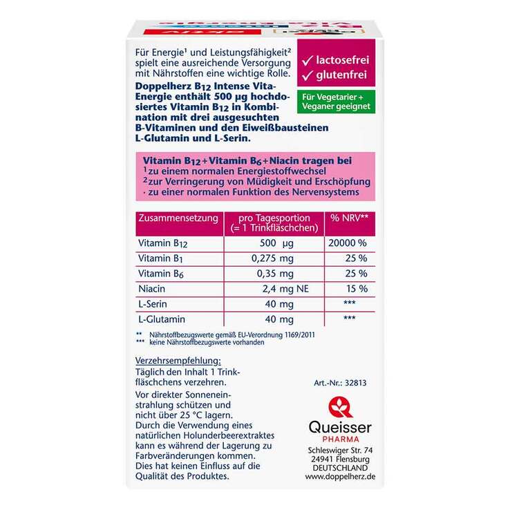 Doppelherz B12 Intense Vita-Energie Trinkflasche , 18 St