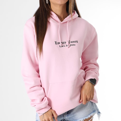 Sweat Capuche Femme Tweety Graff Pink Rose