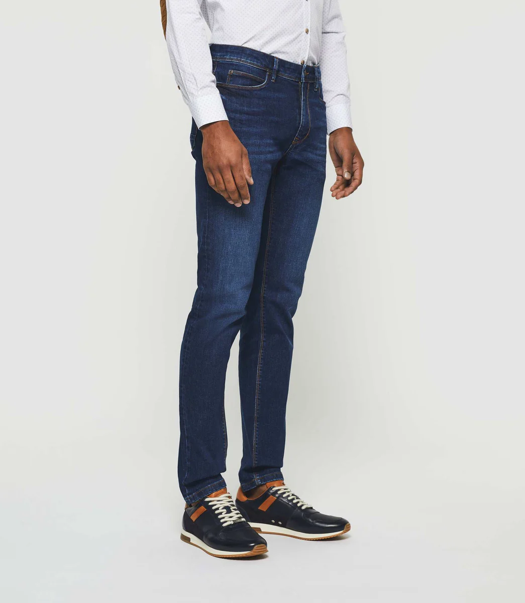 Jean super slim hydroless bleu moyen 