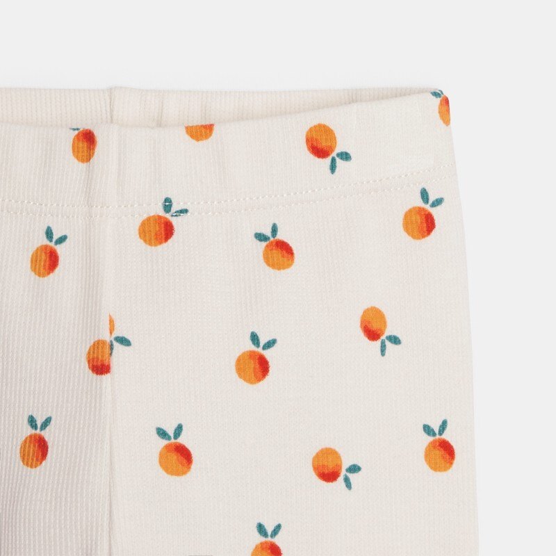 Legging bébé fille à imprimés oranges Catimini Blanc