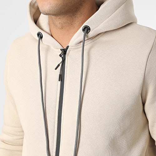 Sweat Zippé Capuche 9109 Beige