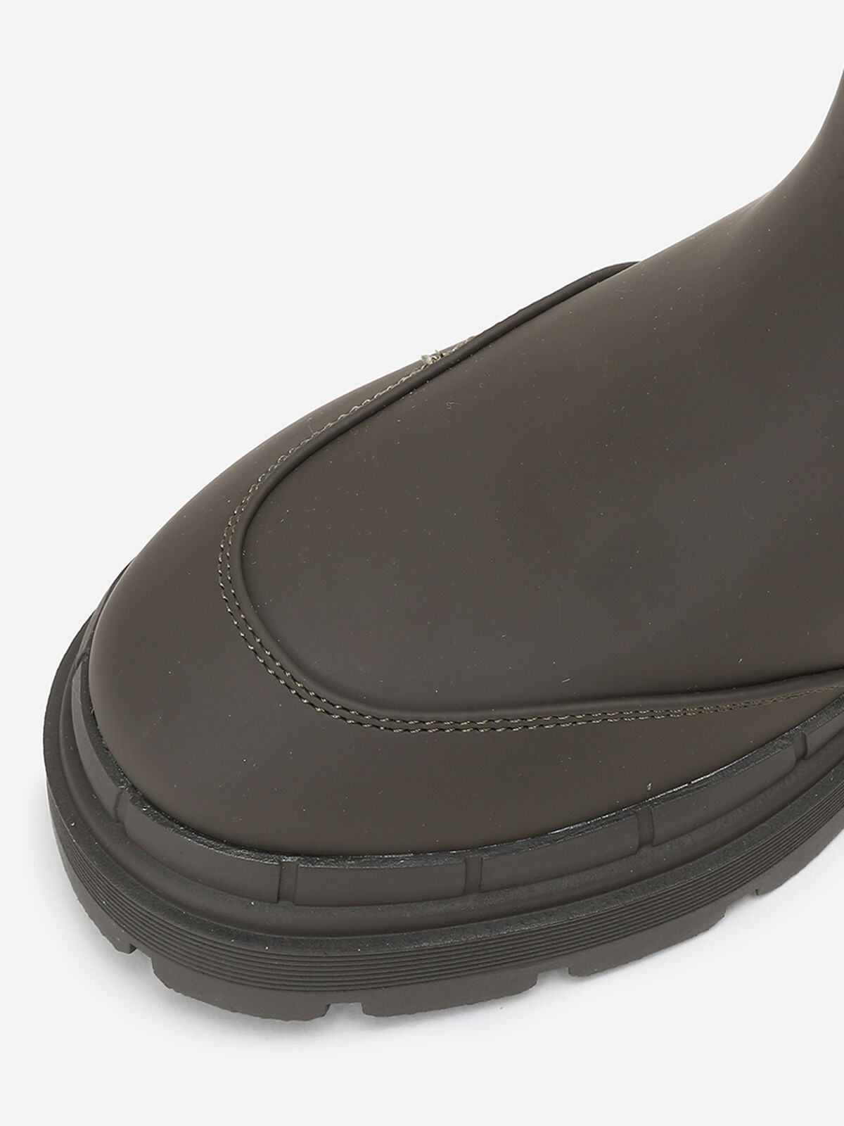 Bottines crantées style chelsea mates- Vert
