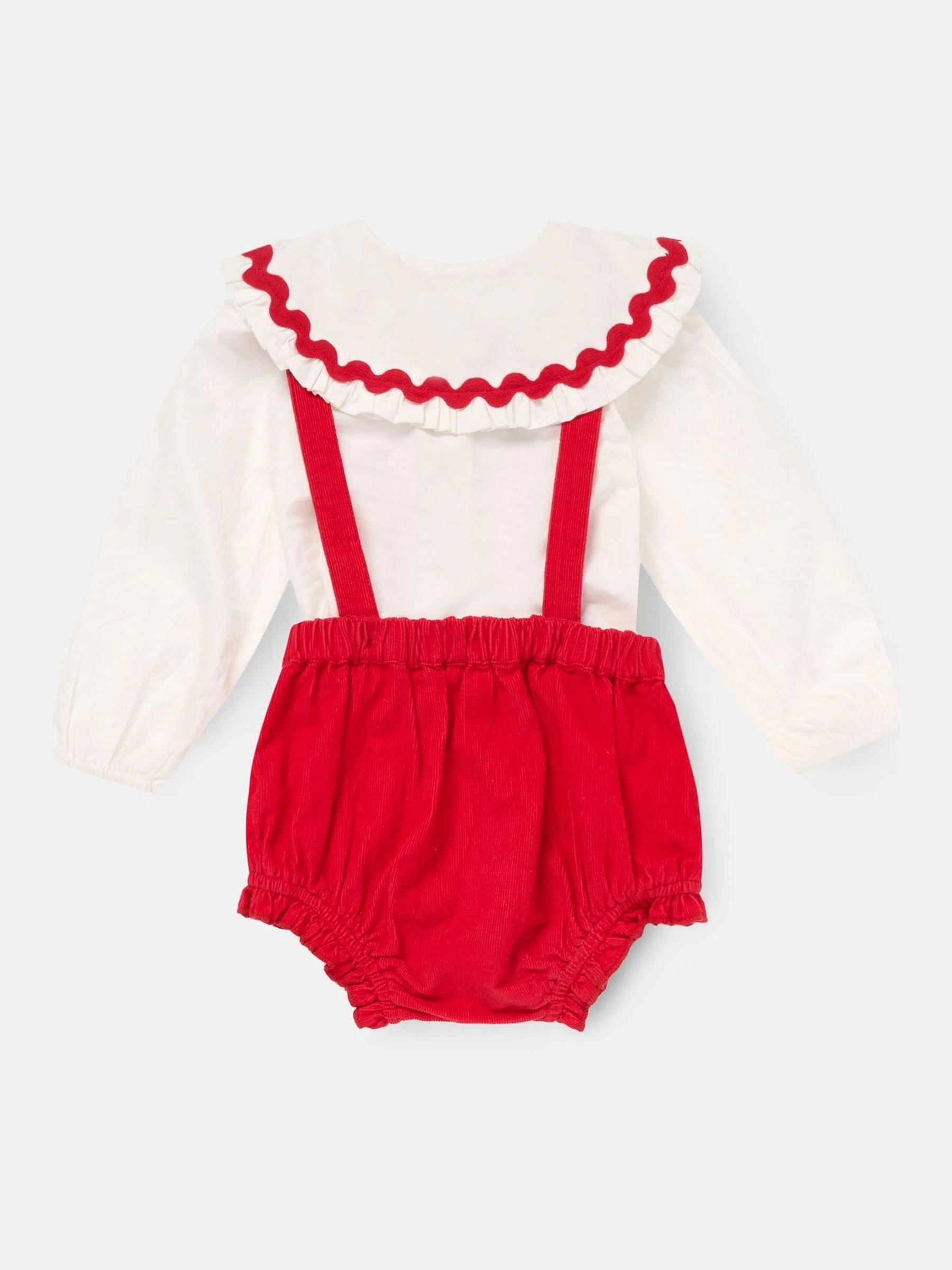 Angel & Rocket Dolly Red Romper And White Rompersuit