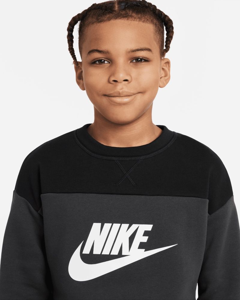 Ensemble Pull / Short Nike Sportswear French Terry Noir pour enfant
