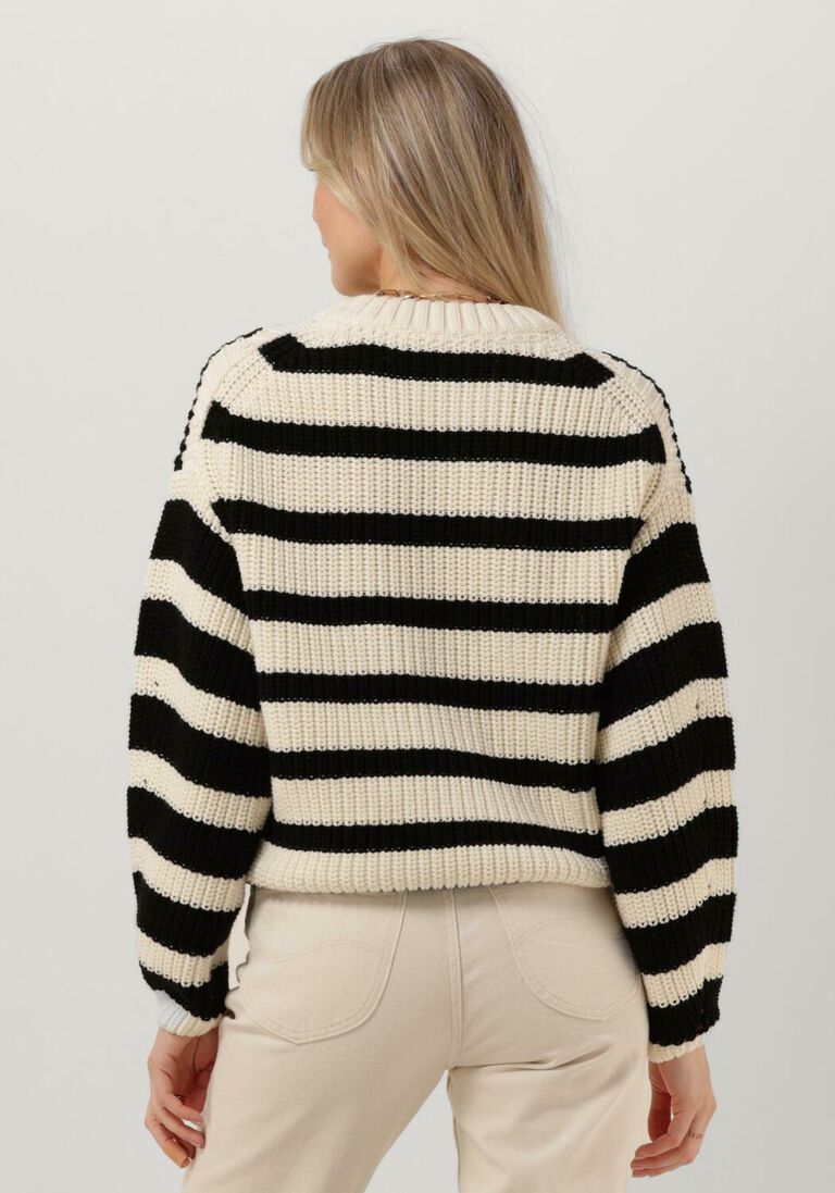 CO\\'COUTURE gebroken wit co'couture trui eisha stripe knit