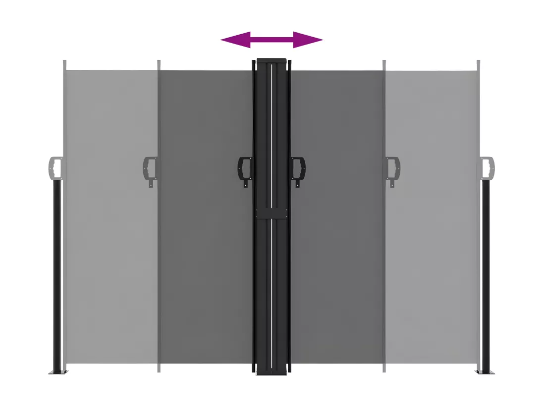 Auvent latéral rétractable anthracite 180x1000 cm