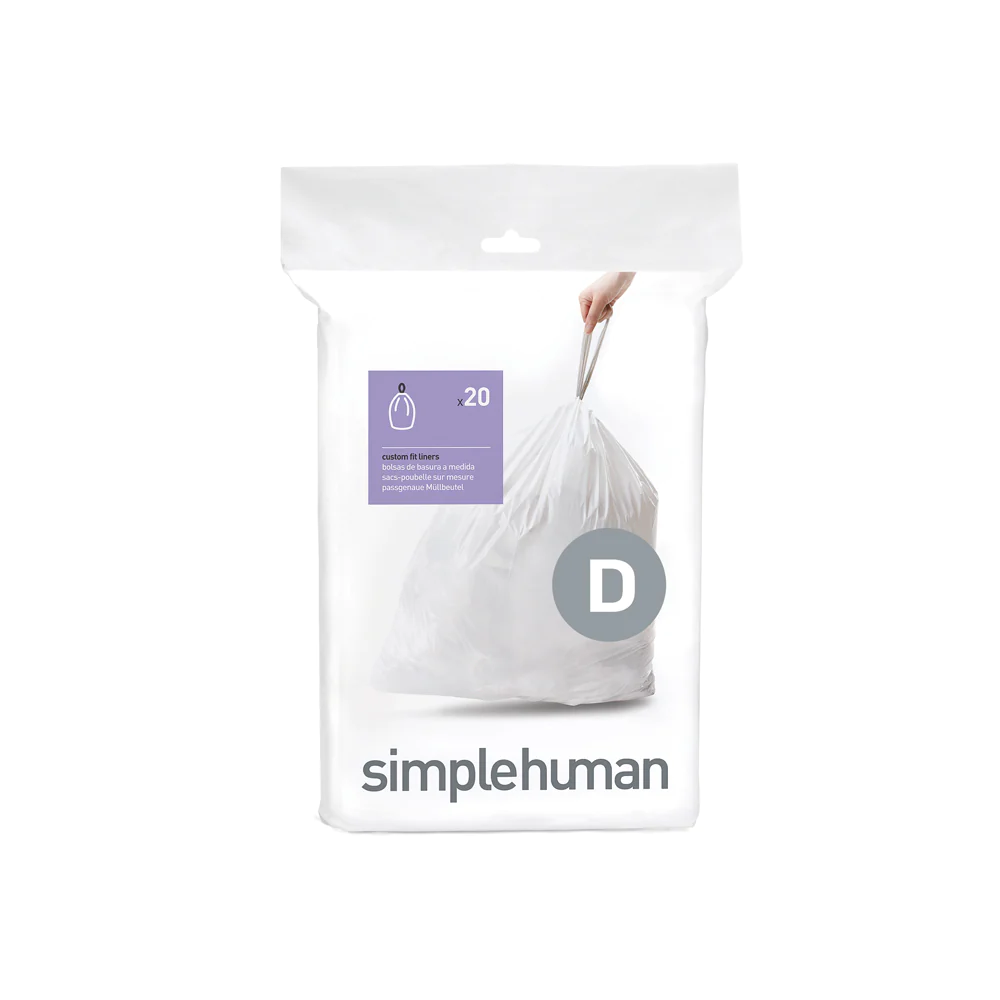 Pack de 20 sacs poubelle 20L code D Simplehuman