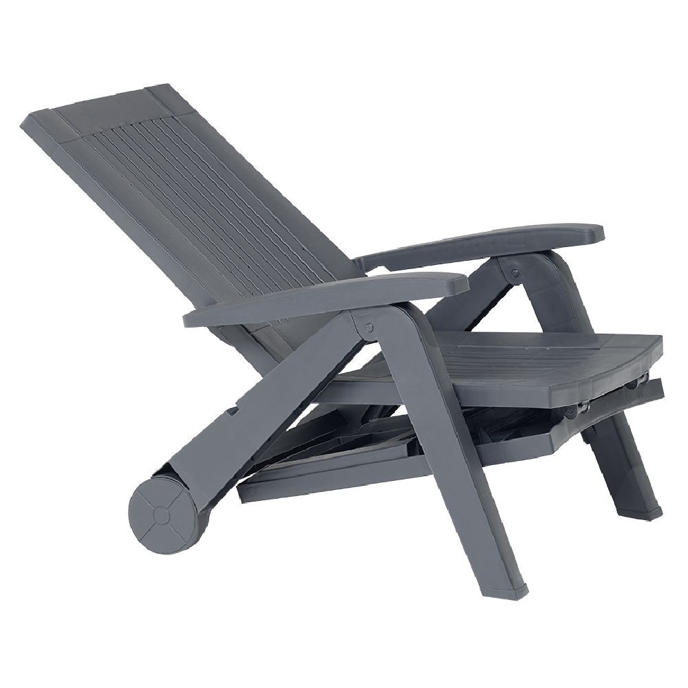 Bain de soleil Viva plastique gris 190x72xH38cm