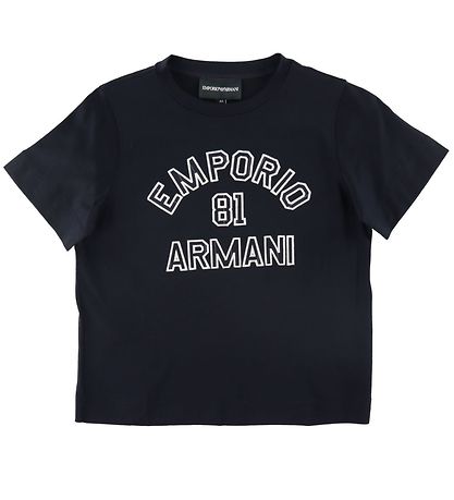 Emporio Armani T-Shirt - Navy m. Weiß