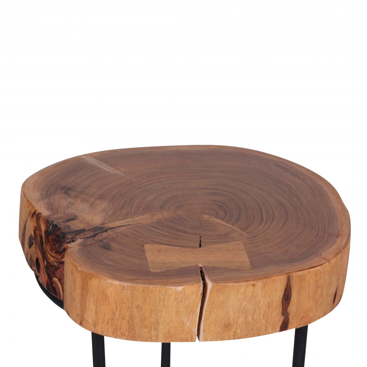 Beistelltisch - klar lackiert - Akazie massiv - 28 cm breit