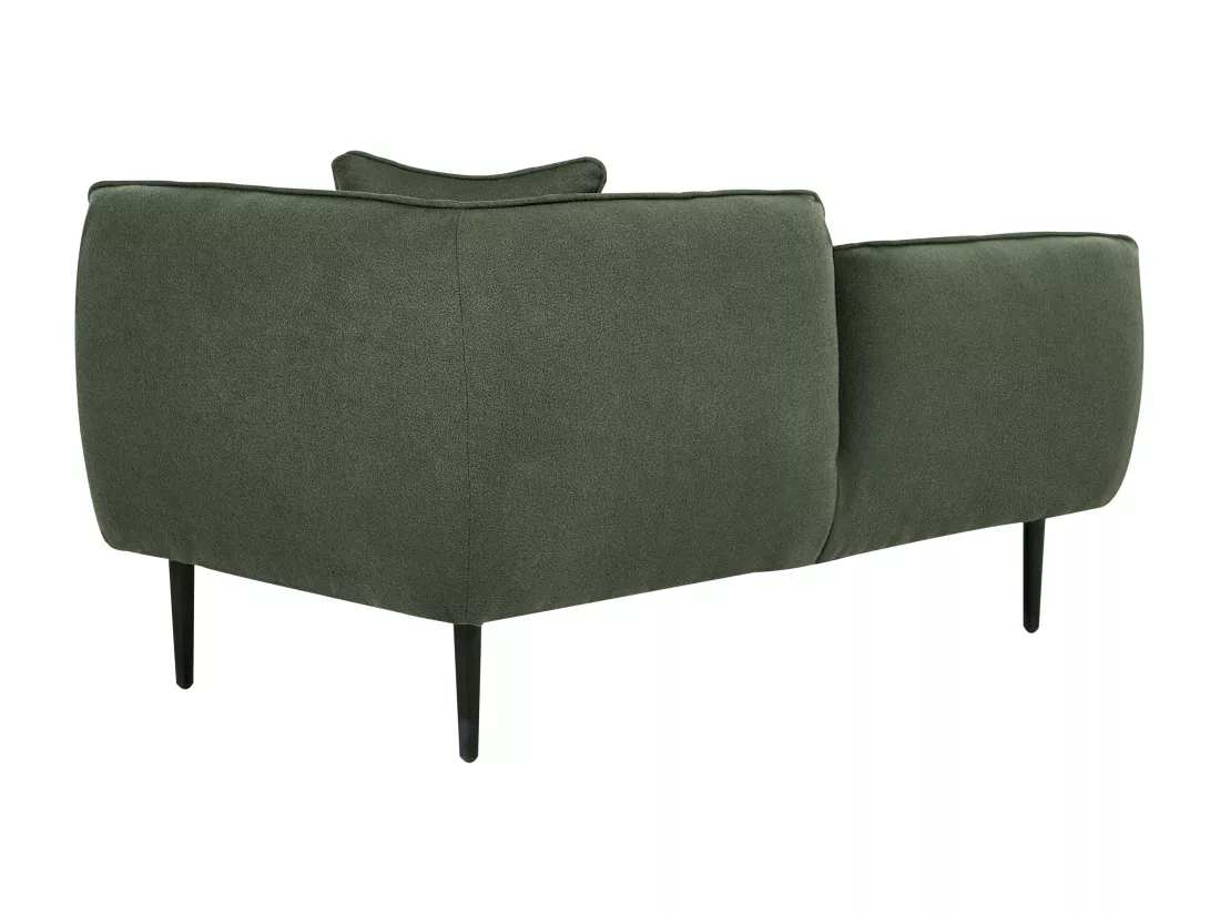 Méridienne angle droit tissu bouclé vert foncé CHEVANNES
