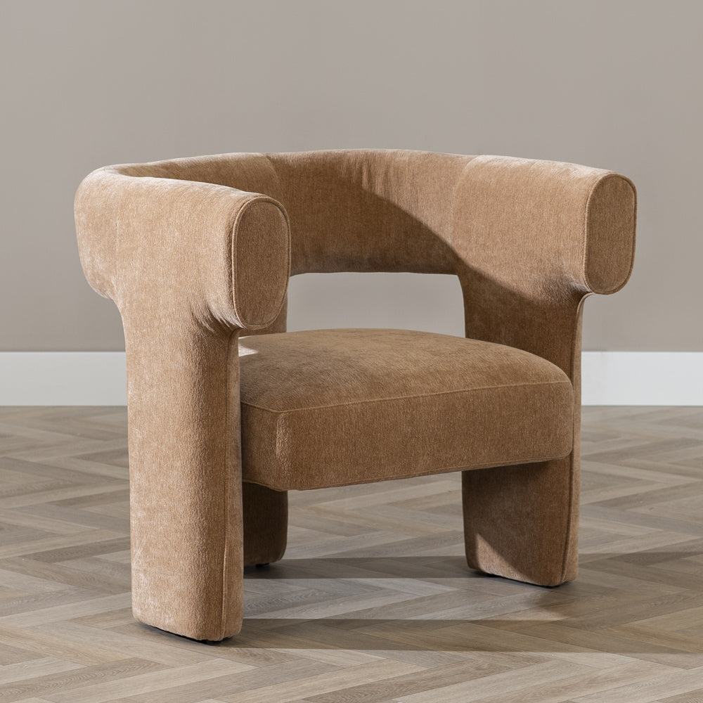 Bronx71 Scandinavische fauteuil Bibi chenille terracotta