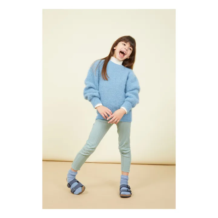 SMALLABLE BASICS Pantalon Fille Leggings en Rib  | Vert Menthe