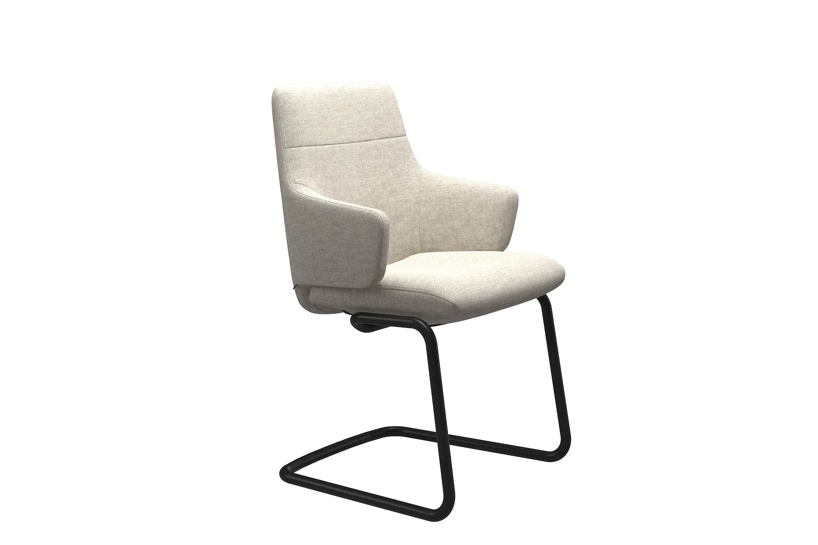 Chilli spisestol Tekstil Peony - Light Beige - Sort