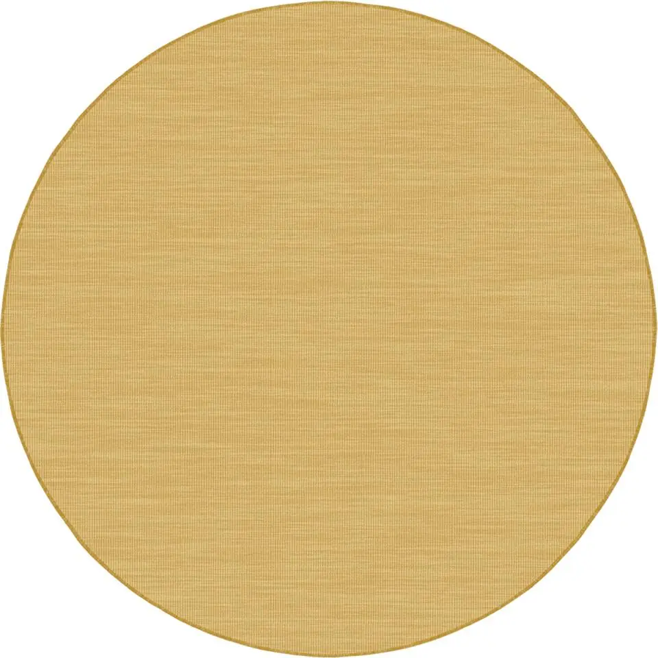 Interieur05 rond buitenkleed geel/okergeel Tone - 200 x 200 cm