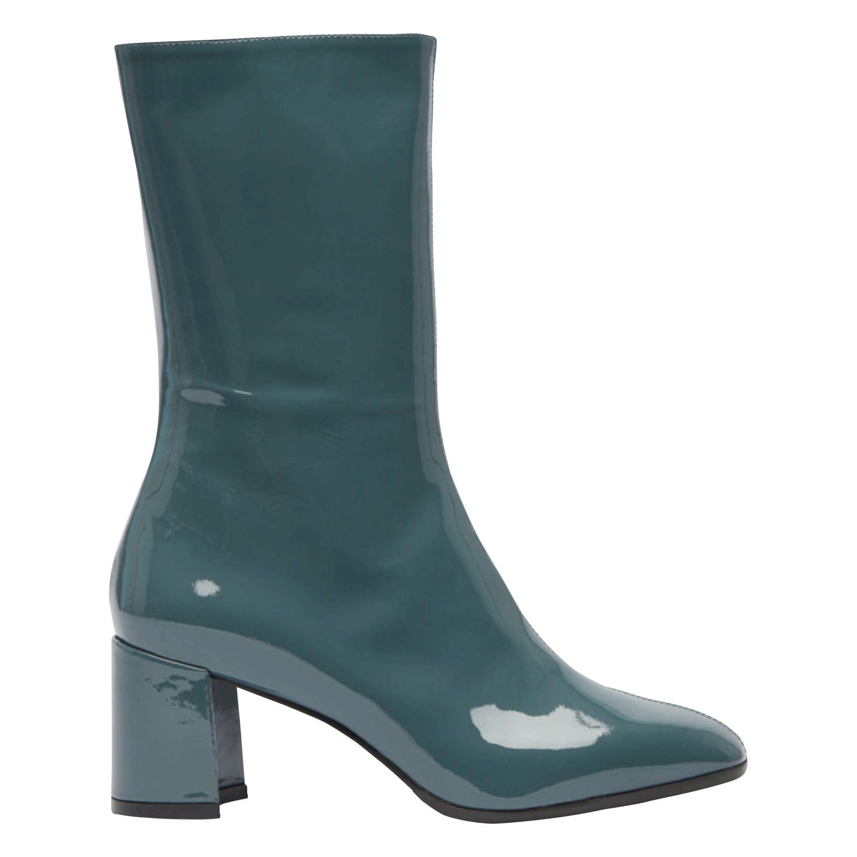 MANON - Bottines en cuir verni | Bleu