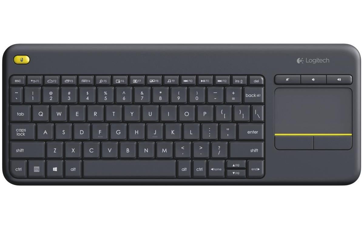Tastatur K400 Plus US-LayoutKabellose Tastatur mit Touchpad, dunkelgrau