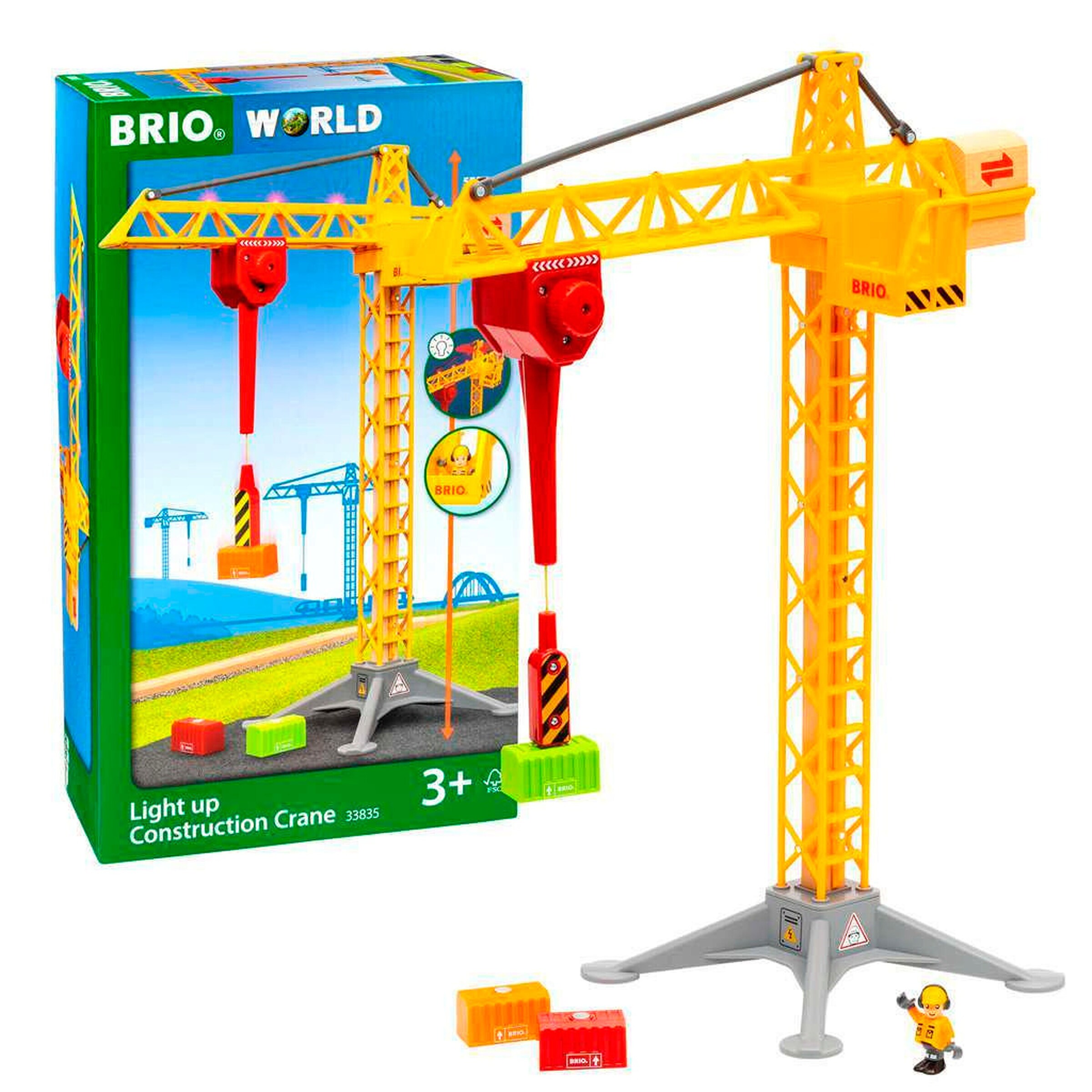 BRIO Großer Baukran mit Licht
