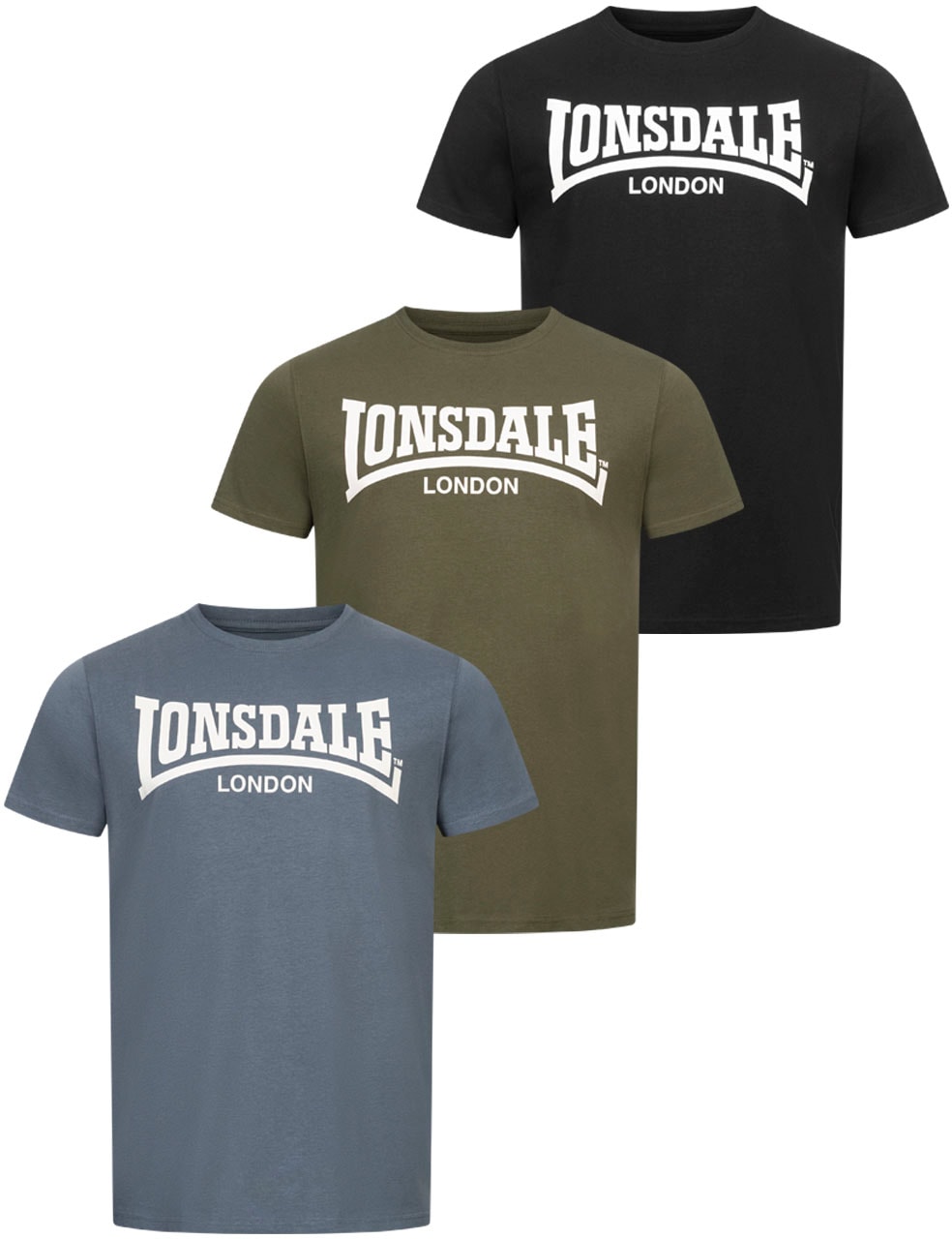 Lonsdale T-Shirt »HINSTOCK«, 3 Stk.