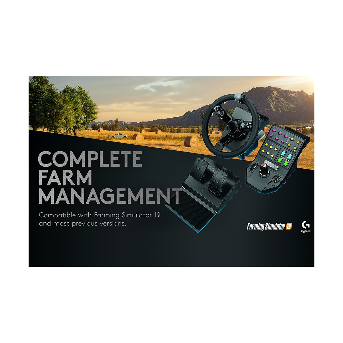 Logitech G Saitek Farming Simulator kontrollsystem (til PC)