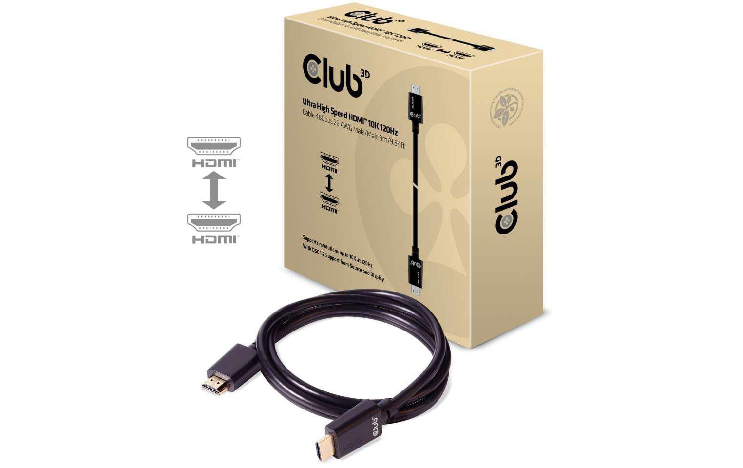 Kabel Ultra High Speed 4K120Hz, 8K60Hz HDMI 2.1 - HDMI, 3 mUltra High Speed HDMI 2.1-Kabel mit Unterstützung für Auflösungen bis zu 4K @ 120Hz oder 8K @ 60Hz