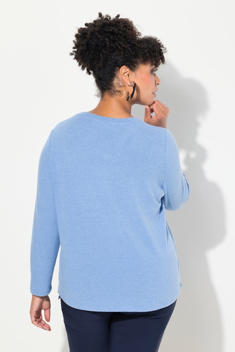 Pullover, A-Linie, Spitzeneinsatz, Langarm