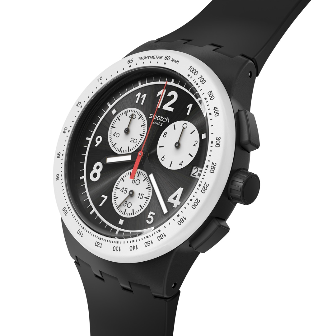 Swatch Original Chrono Nothing Basic About Black