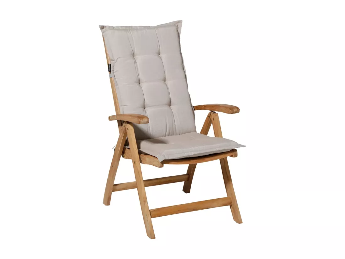 Coussin de chaise à dossier haut Panama 123x50 cm Beige clair