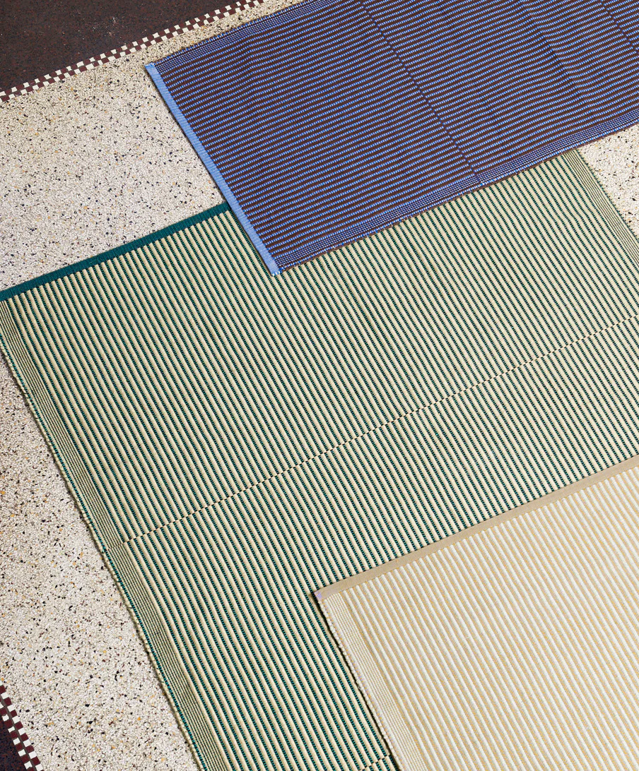 HAY  Tapis gulvtæppe, Black/Green - 80x200 cm.