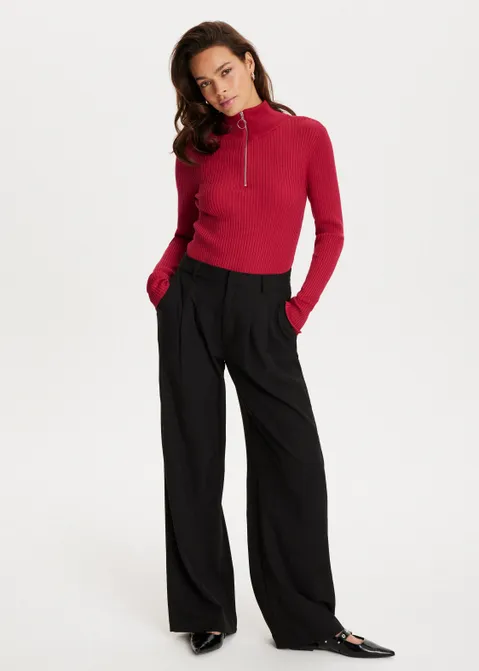 Vest geribd paars (FUCHSIA)