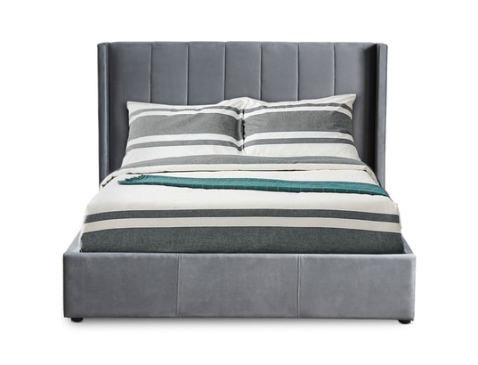 MENZZO - Lit avec rangement Lit double magorial avec sommier relevable 160x200cm velours...