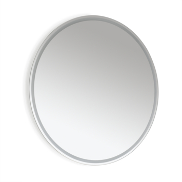 Badkamerspiegel Maya met verlichting rond 75 x 75 cm ø 75 cm met lijst chroom