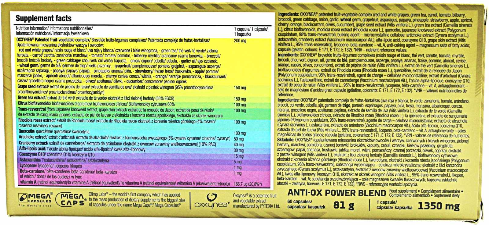 Olimp Anti-OX Powerblend 60 cápsulas