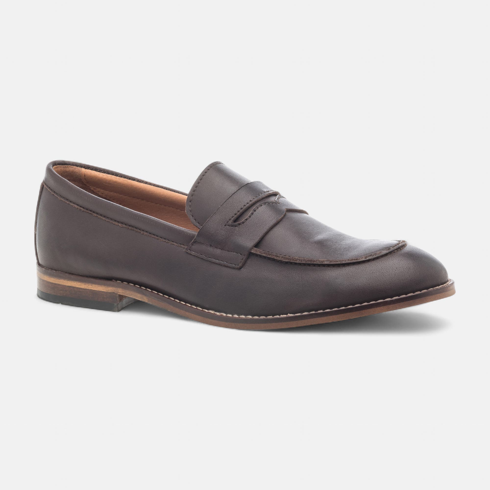 Mocassins Homme en cuir marron