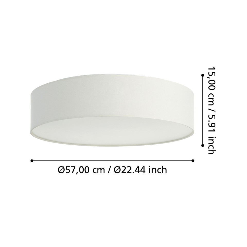 EGLO - Romao-Z loftlampe hvid Ø57 - RGB + TW - Zigbee, Bluetooth