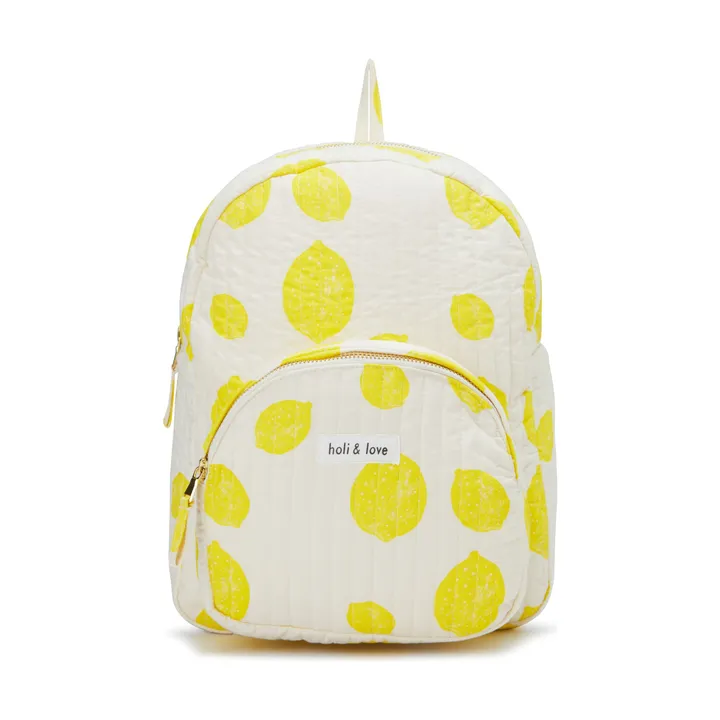 Holi & Love Sac à Dos Citron Coton Bio | Jaune