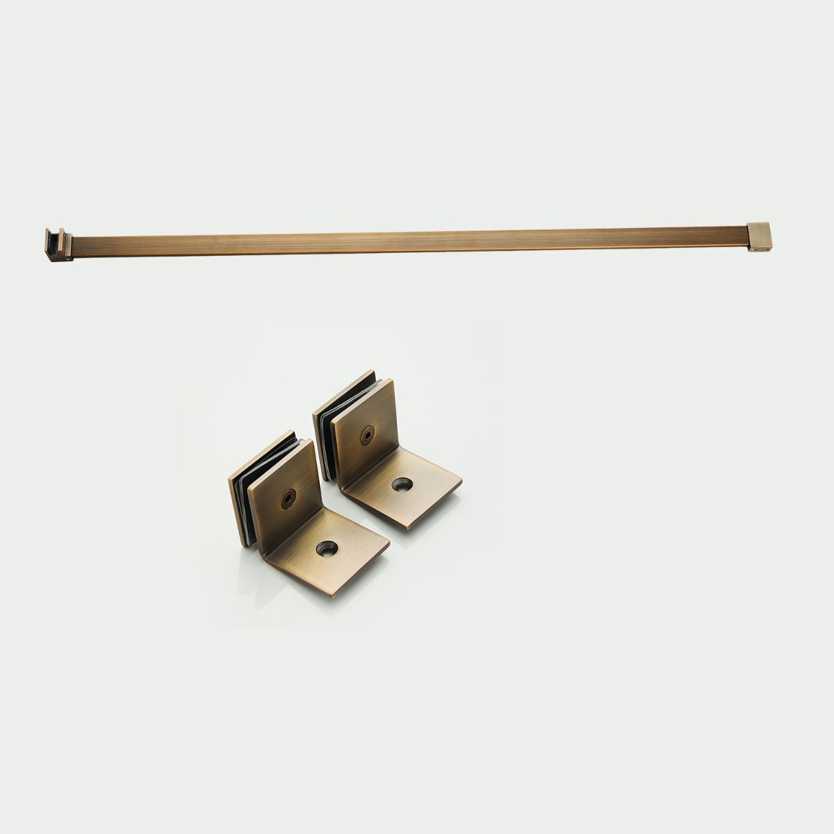 Saniclear Modern klemmen   stabilisatiestang 100cm verouderd messing