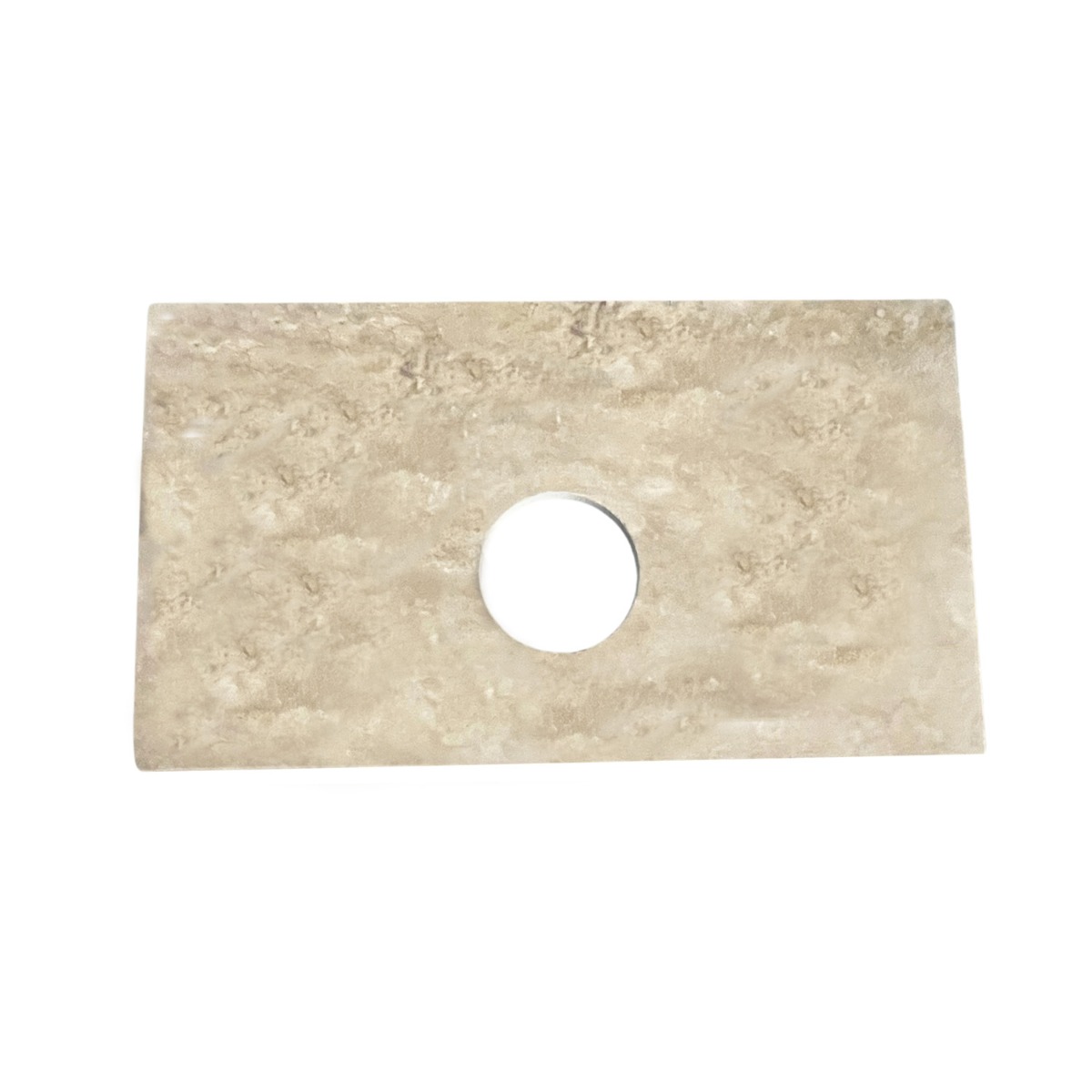 Fontana White Travertin Micro Marble toiletmeubel met ribbelfront 40cm zwart mat