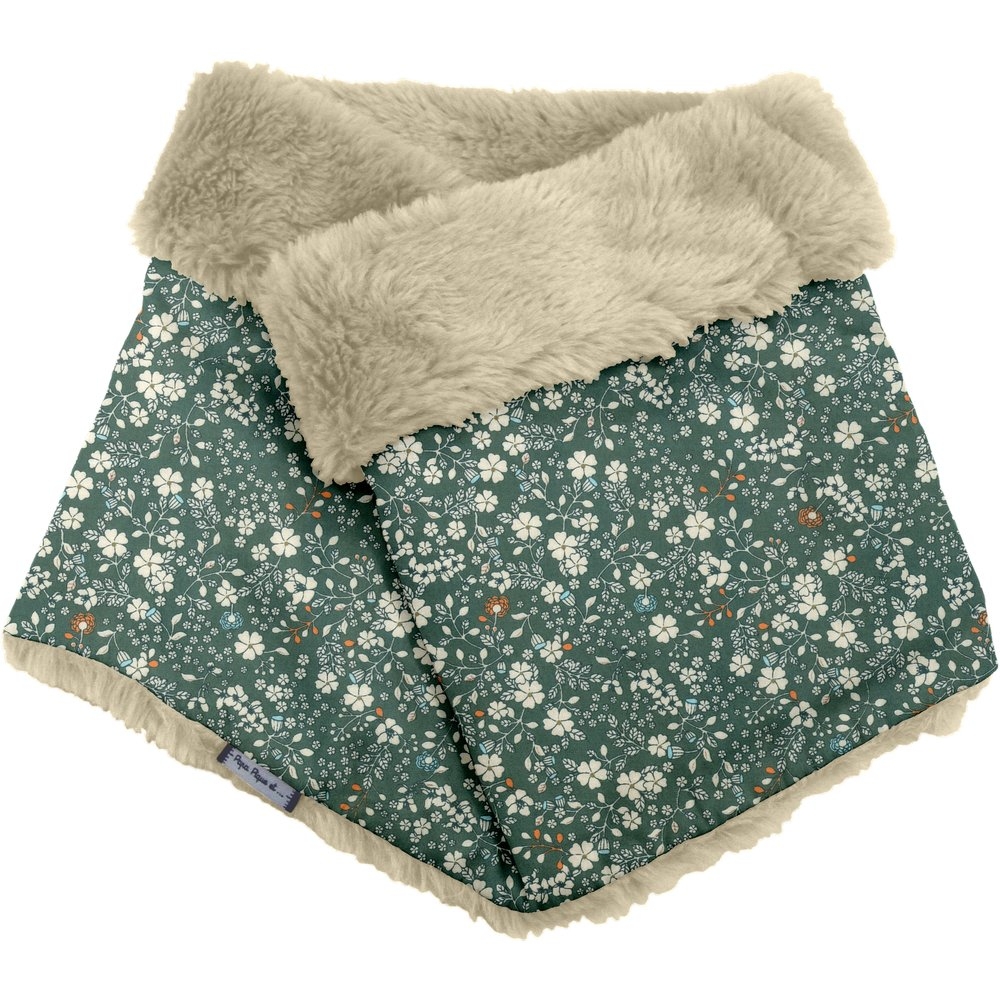 Echarpe Tube Adulte Fleuri Kaki