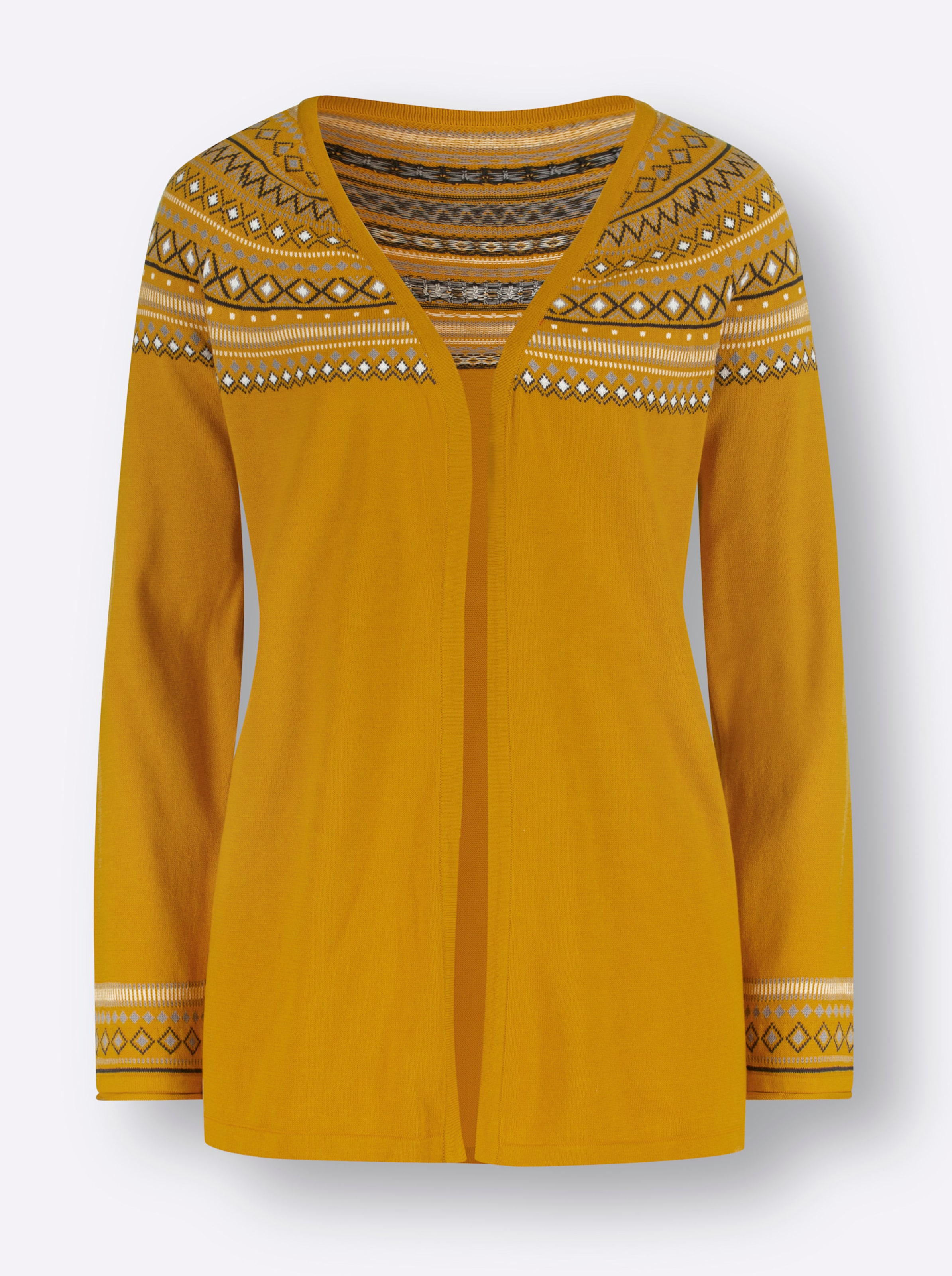 Strickjacke in ocker