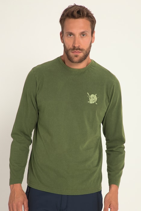 JAY-PI Langarmshirt, Skiwear, Vintage Look, Rundhals, Brustprint