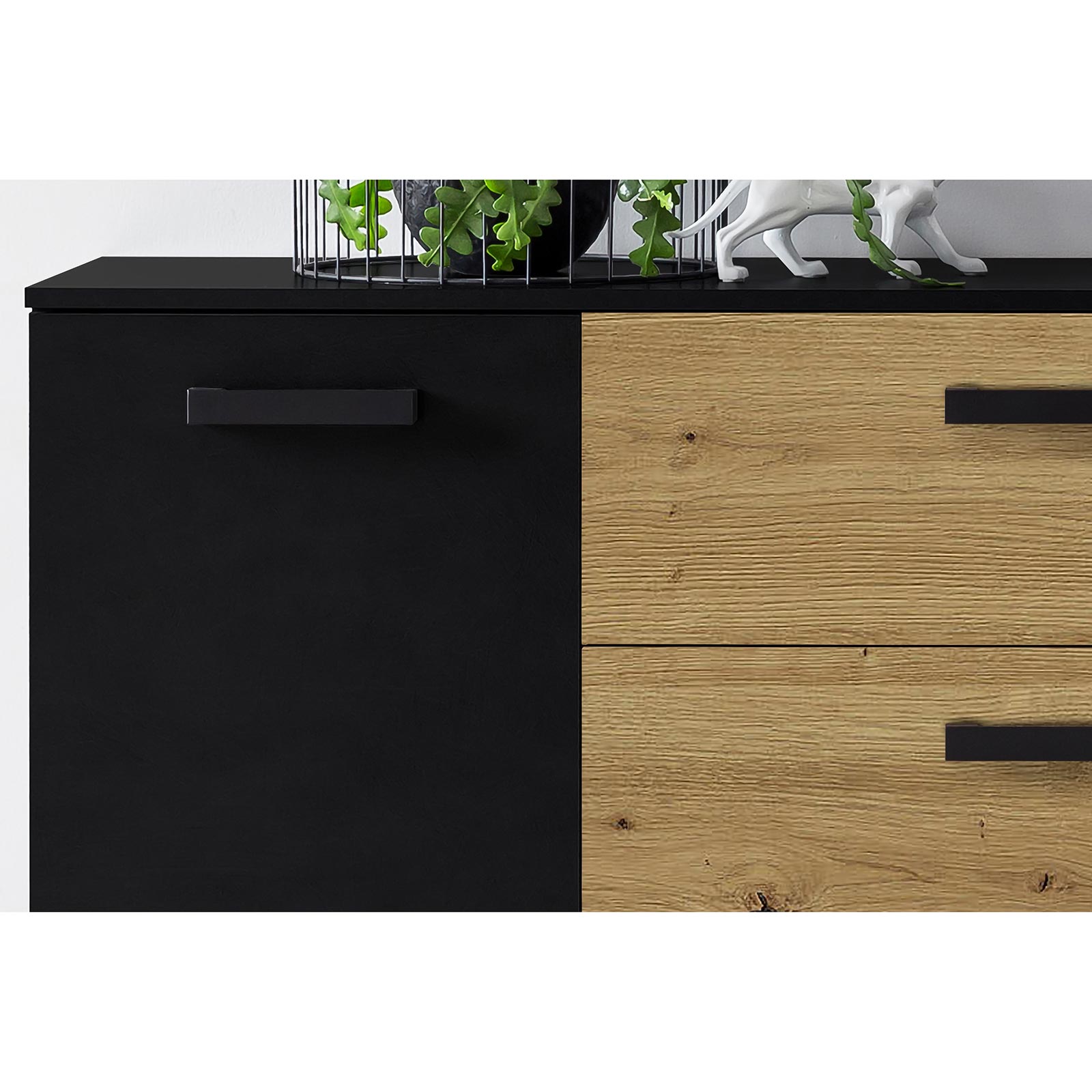 Sideboard DUO 084 - Artisan Eiche - schwarz - 150 cm
