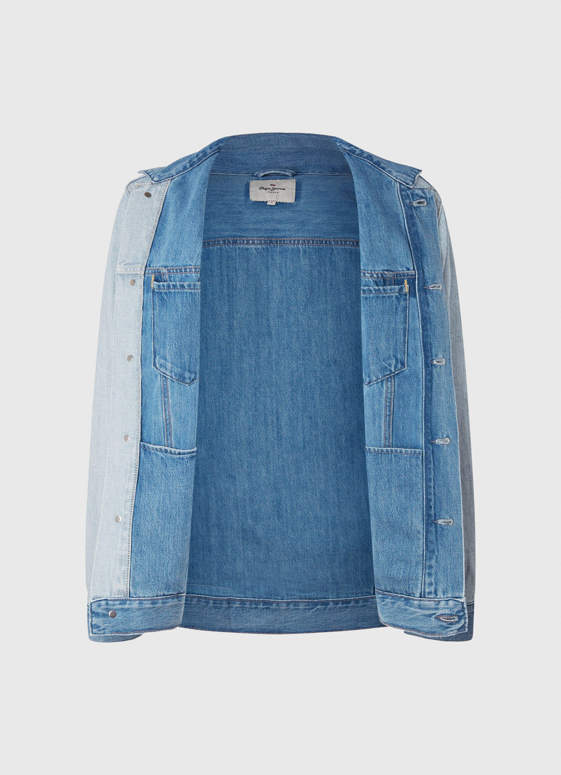 Jaqueta jeans com efeito 