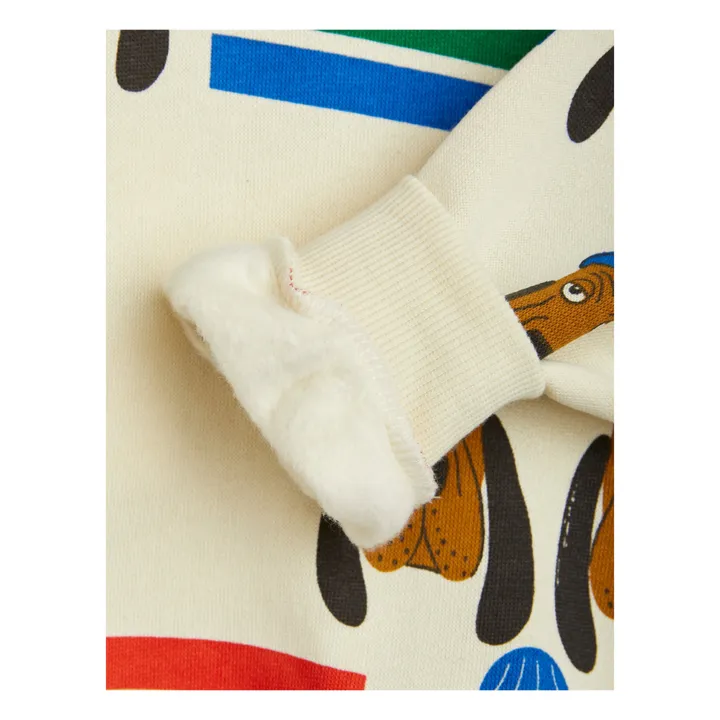 Mini Rodini Sweat Coton Bio Chiens | Crème