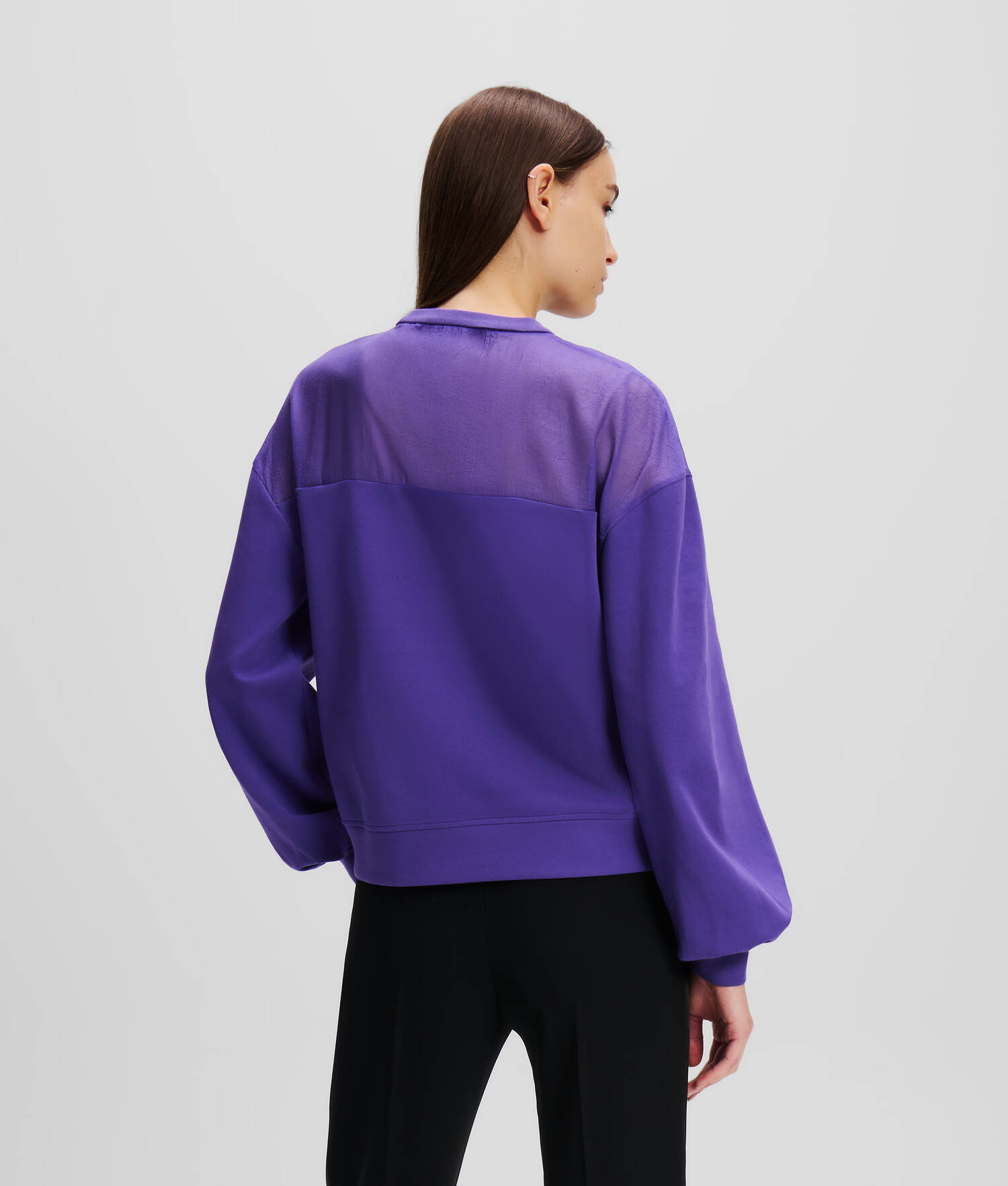SWEAT-SHIRT EN TISSU MÉLANGÉ KARL SIGNATURE