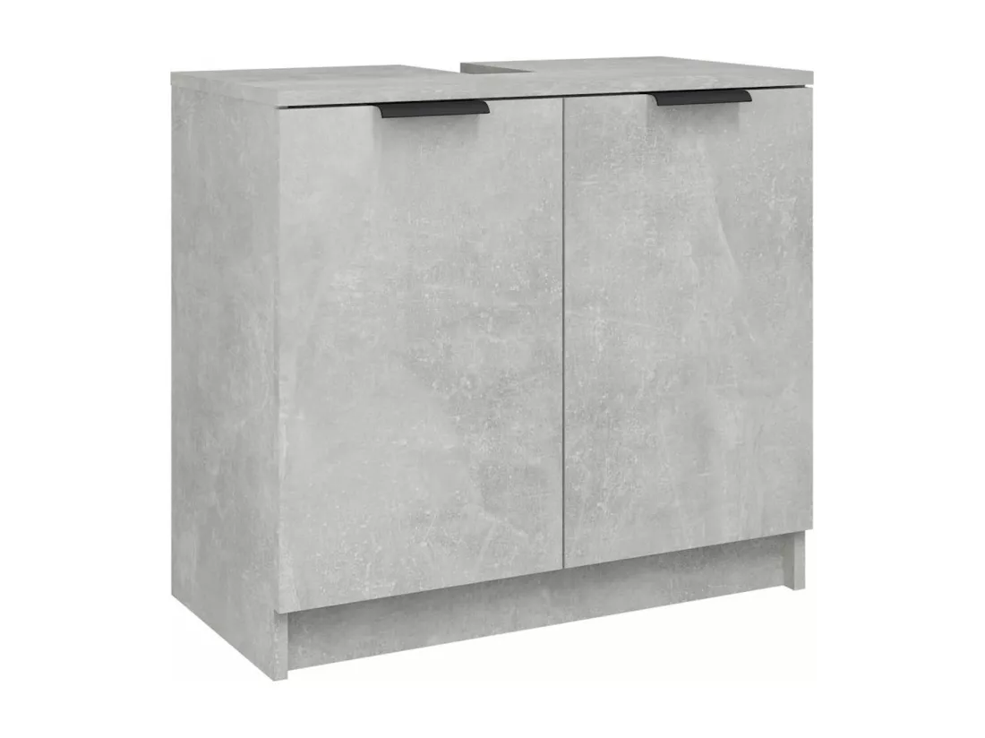 Armoire de bain Gris béton 64,5x33,5x59 cm Bois d'ingénierie