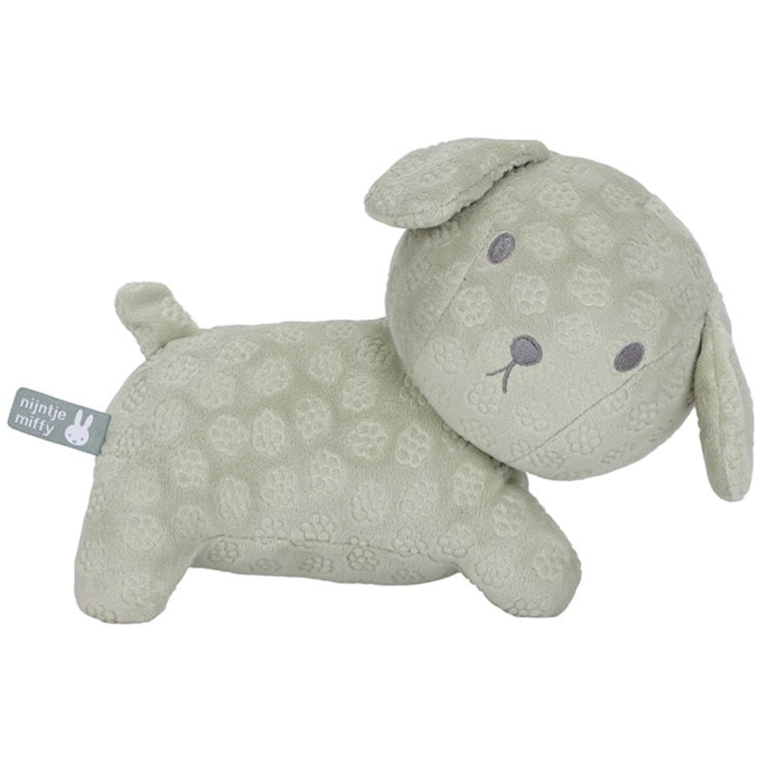 nijntje knuffelhond snuffie - green flower - 25 cm
