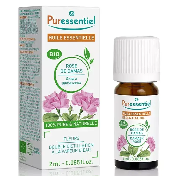 Óleo Essencial de Rosa Damascena Orgânica Puressentiel 2 ml