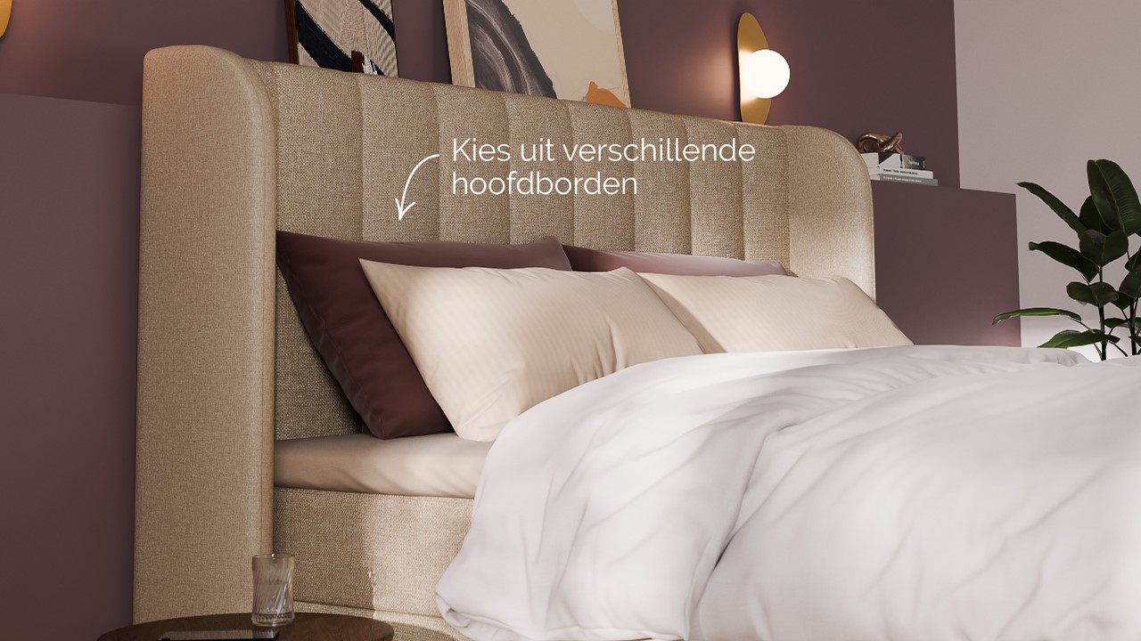 Boxspring Ivory - Linen touch beige