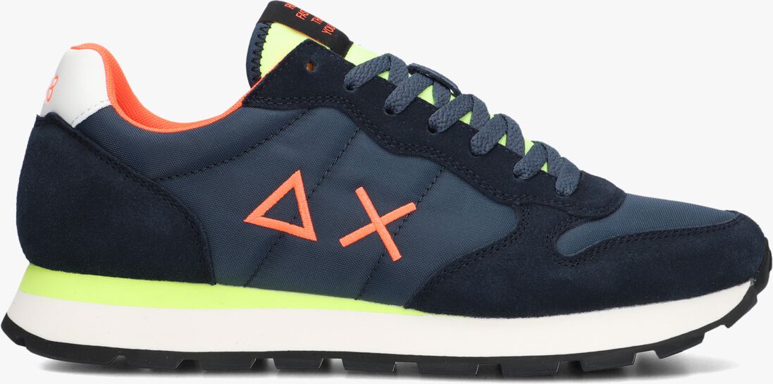 SUN68 blauwe sun68 lage sneakers tom fluo
